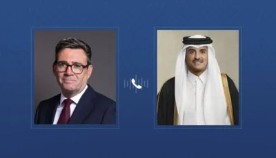أمير قطر وبيرنهام يبحثان هاتفياً الأوضاع الإقليمية
