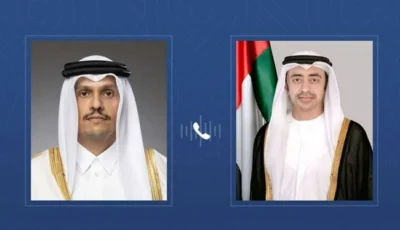 عبدالله بن زايد ورئيس وزراء قطر يبحثان المستجدات الإقليمية