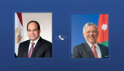 ملك الأردن والرئيس المصري يبحثان التطورات الإقليمية