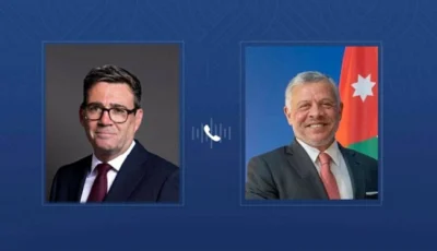 ملك الأردن ورئيس وزراء بريطانيا يبحثان الأوضاع بالمنطقة